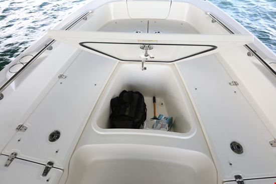 Dauntless 240 Pro wide storage space in the bow