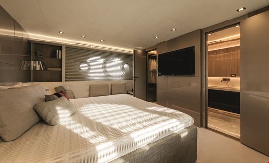 MCY 70 owner cabin and en suite
