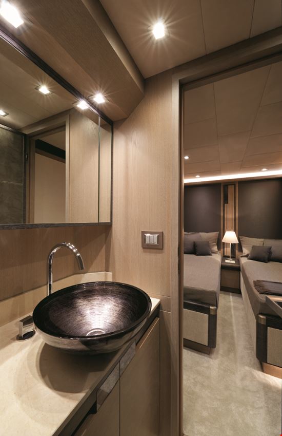 MCY 80 wash basin and guest cabin
